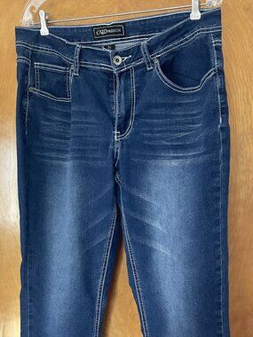 Womens CATO premium stretch straight leg size 14 blue jean